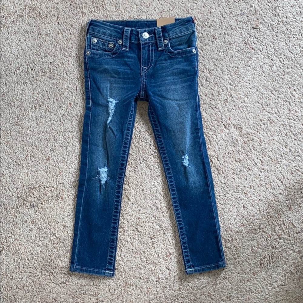 True Religion Girls Distressed Skinny Jean 5 NWT